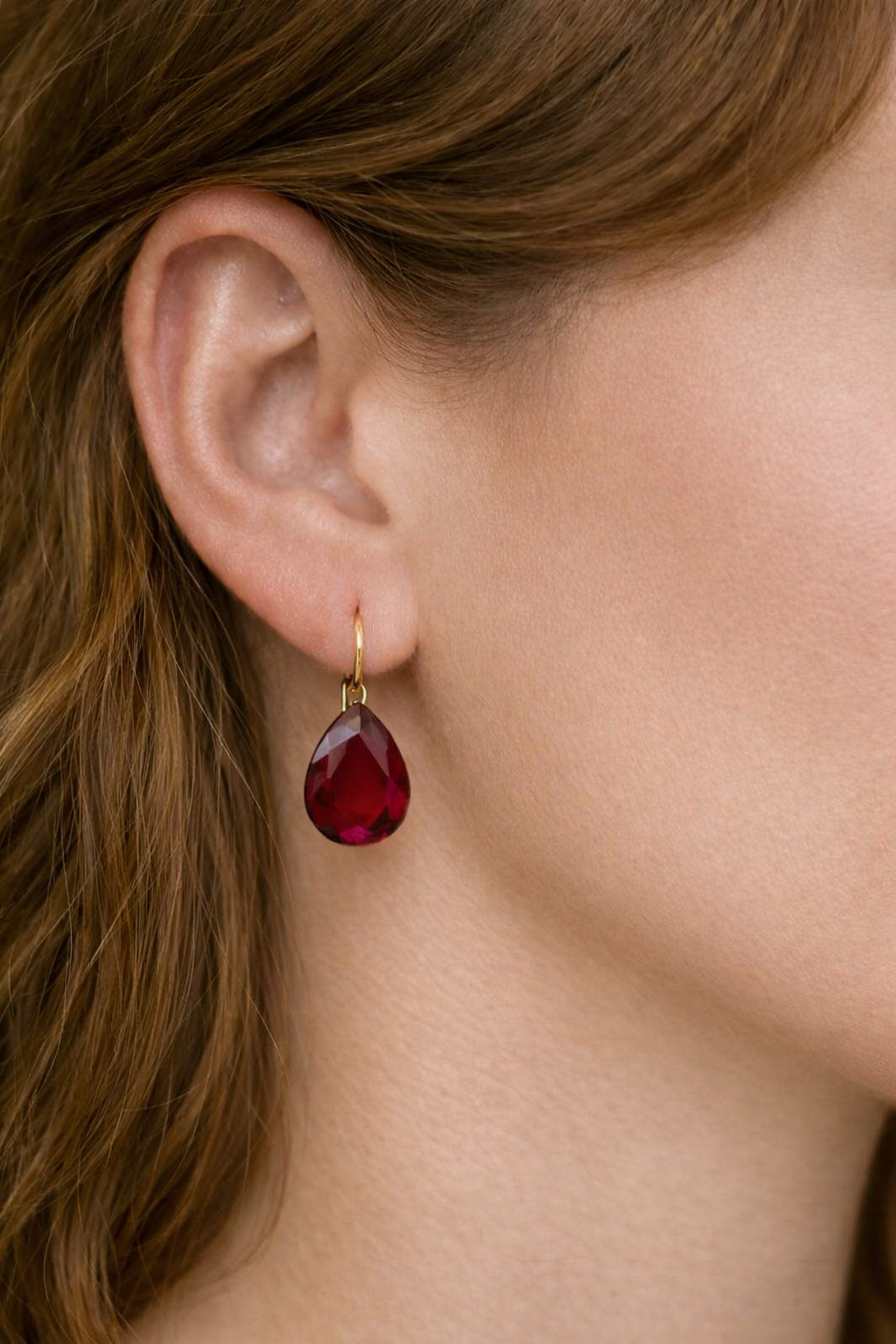 PENDIENTES RABAT BURDEOS
