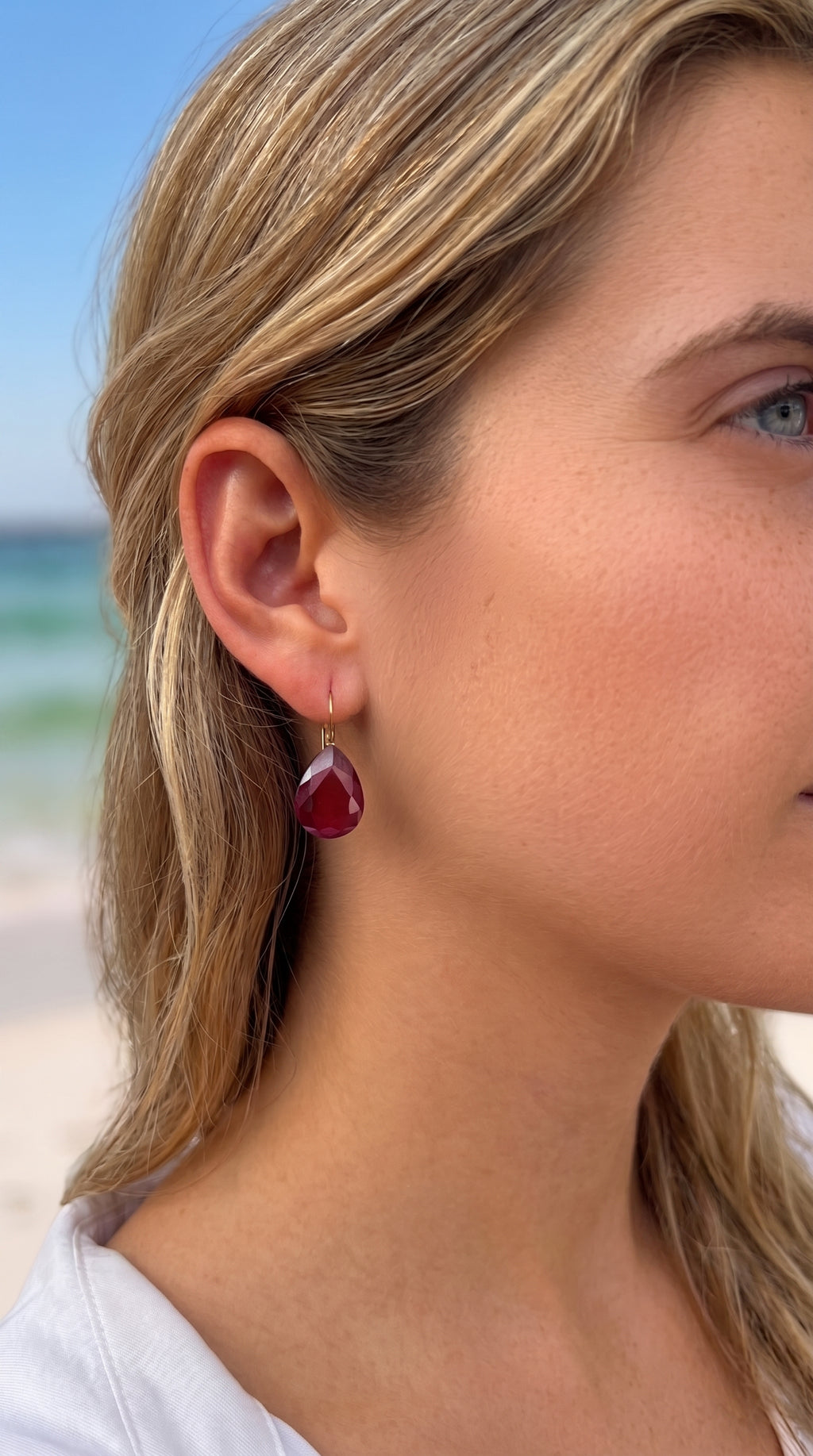PENDIENTES RABAT BURDEOS
