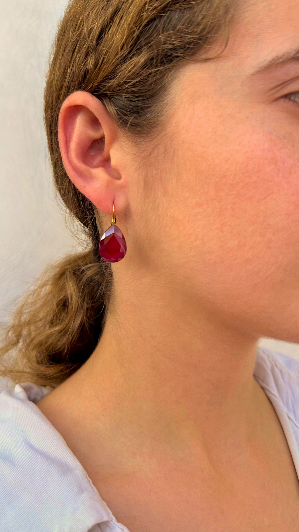 PENDIENTES RABAT BURDEOS