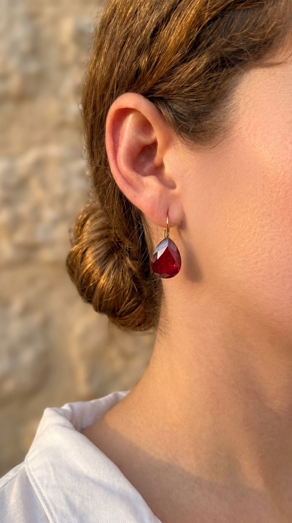 PENDIENTES RABAT BURDEOS