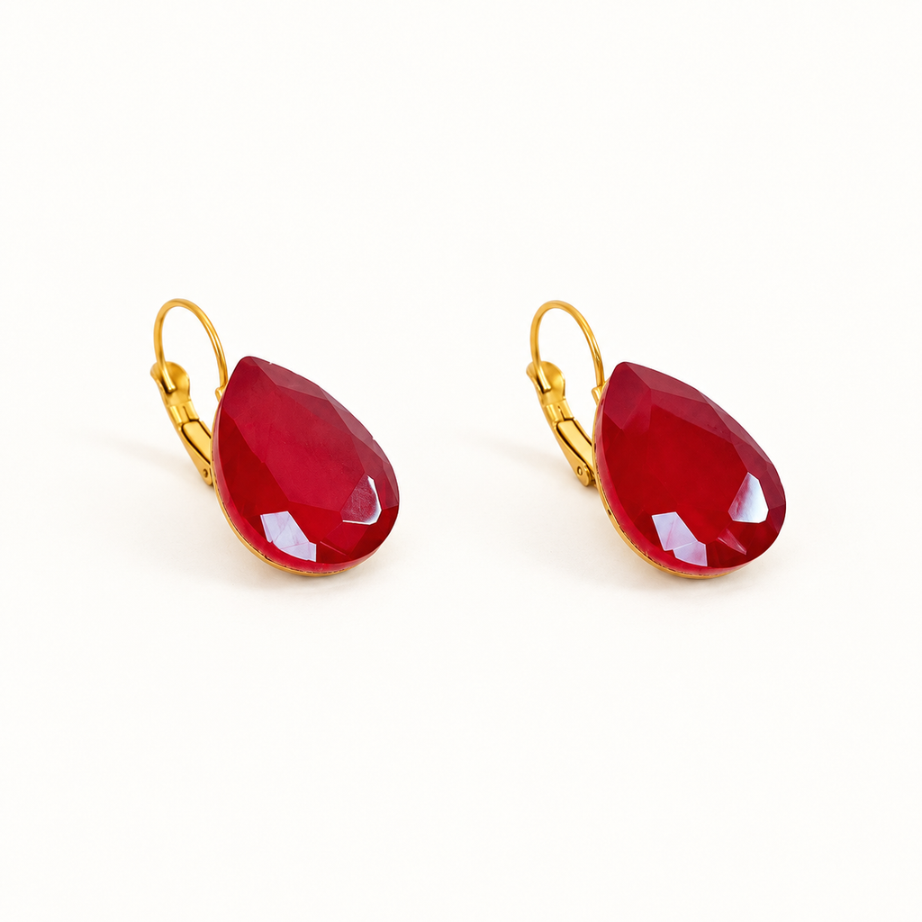 PENDIENTES RABAT BURDEOS