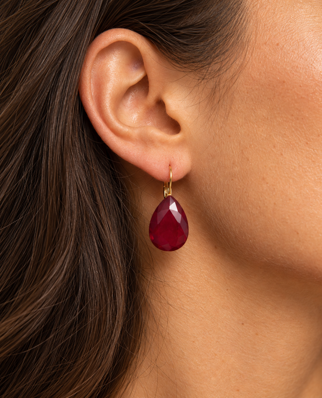 PENDIENTES RABAT BURDEOS